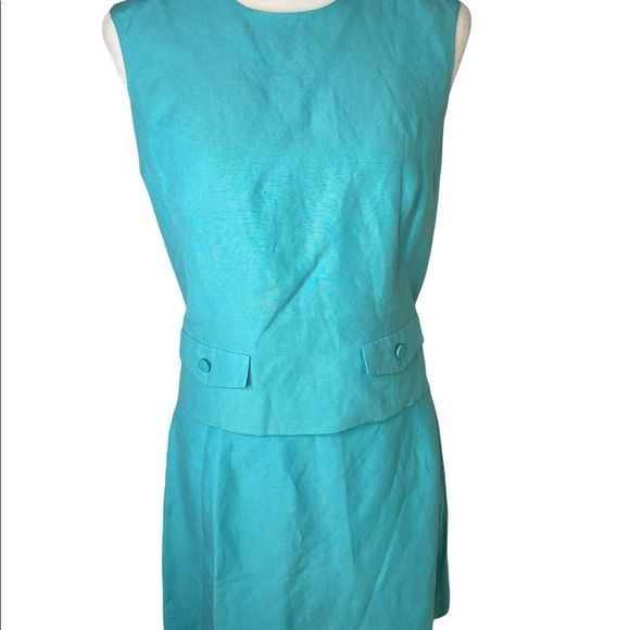 Vintage Campaganie Internationale Express Linen silk blend suit skirt top - Picture 1 of 8